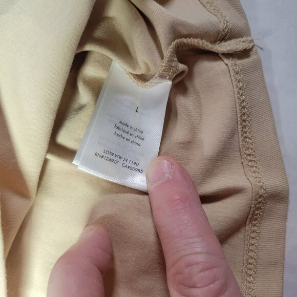 WeWoreWhat Women Cropped Beige Scoop Cotton Racerback  Jersey Tank Top Size L - Picture 2 of 7